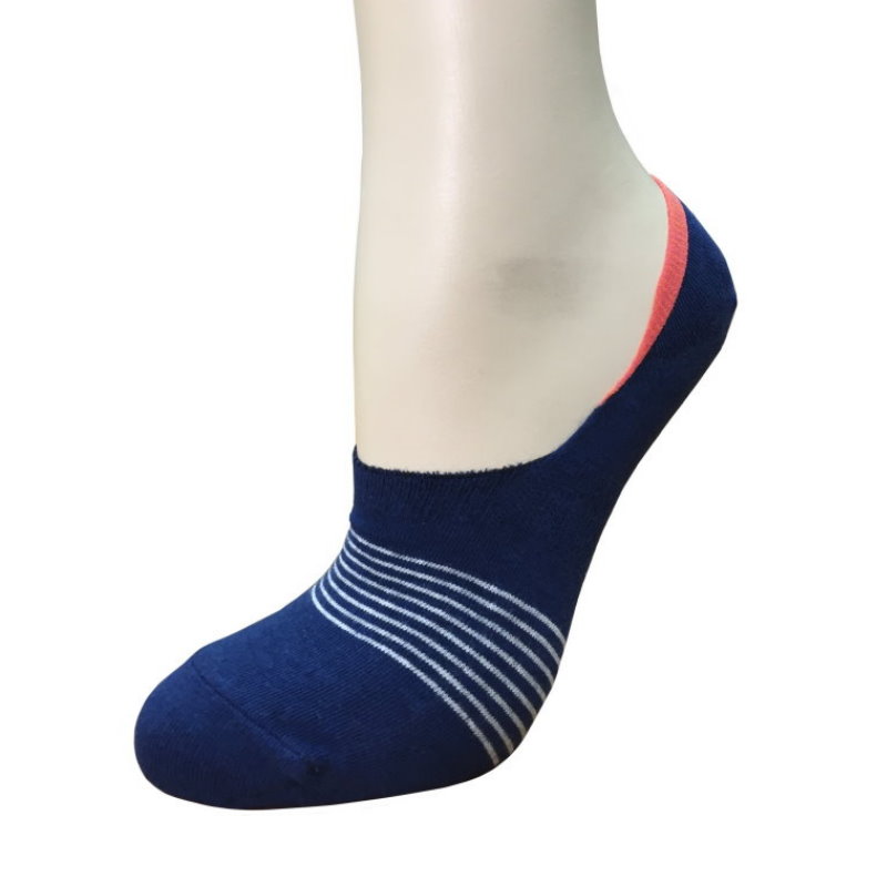 Anti-Odor & Bacterial Stripes Footie Socks (Deep High cut)