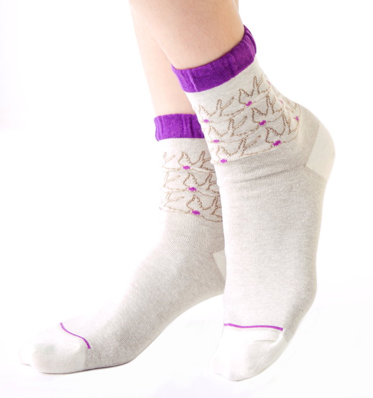 Ladies Fashion Anklet Socks-Bird pattern