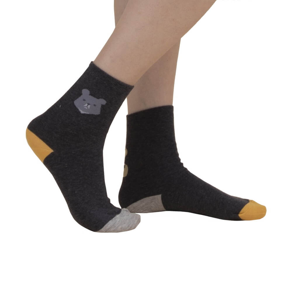 Womens Novelty Crew Socks- Natural collection- Animal