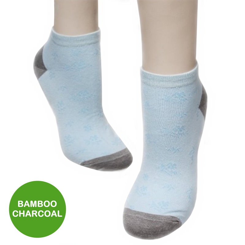 Bamboo Charcoal Low Cut Socks(flower pattern)
