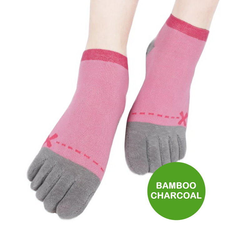 Bamboo Charcoal FIVE Toe Socks