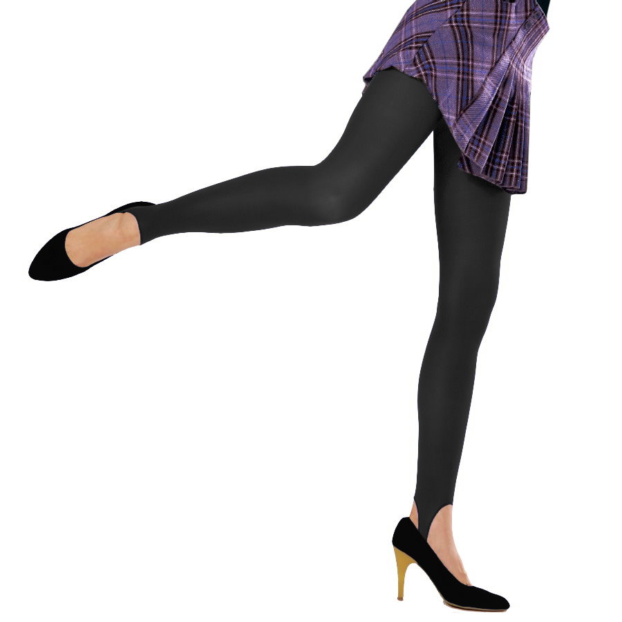 Microfiber Stirrup Leggings, 60D