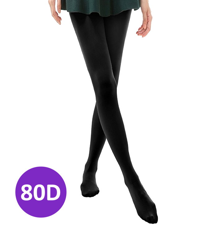 Thermal Microfiber Opaque Tights, 80D