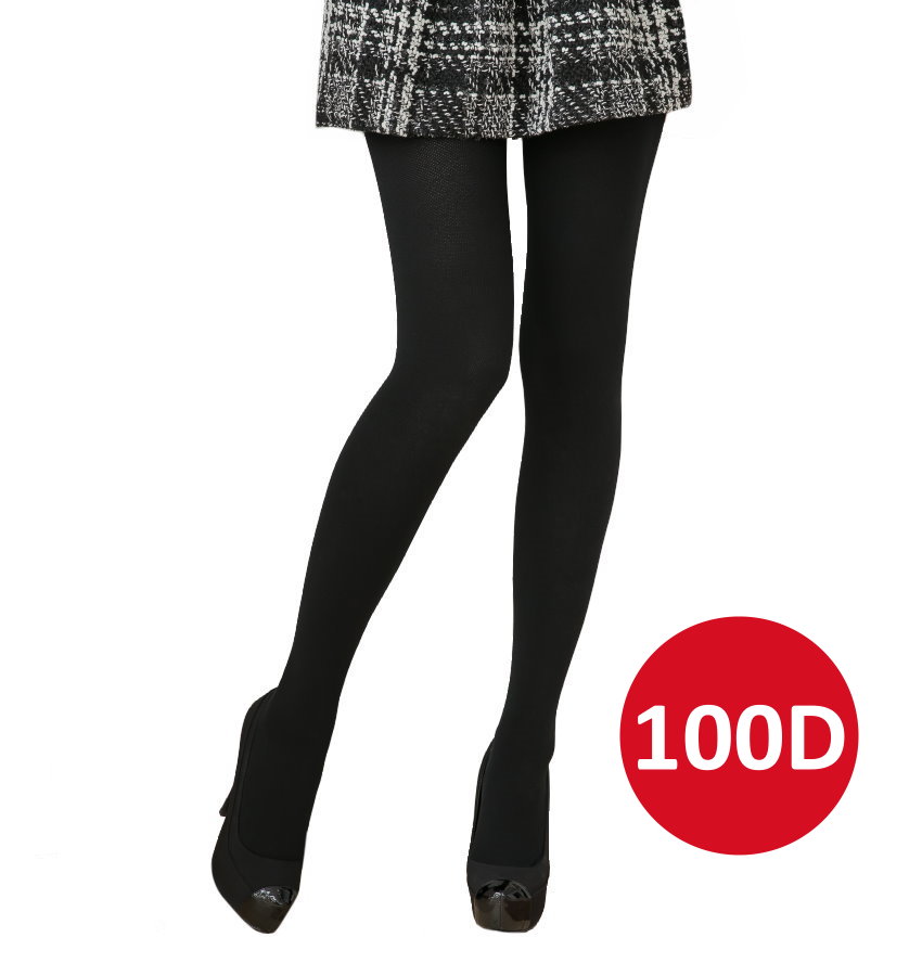 Opaque Thermal Fleece Lined Tights, 100D