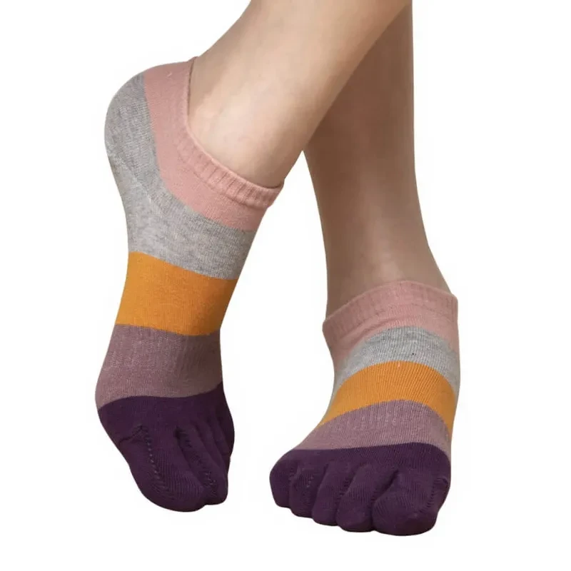 Calcetines antiolor y antibacterianos con dedos separados - Rayas