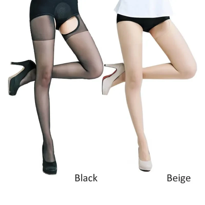 Transparente strapazierfähige Strumpfhose ohne Zwickel