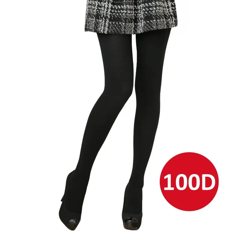 Opaque Thermal Fleece Lined Tights, 100D